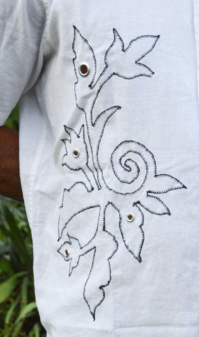 Flower Shirt B&W