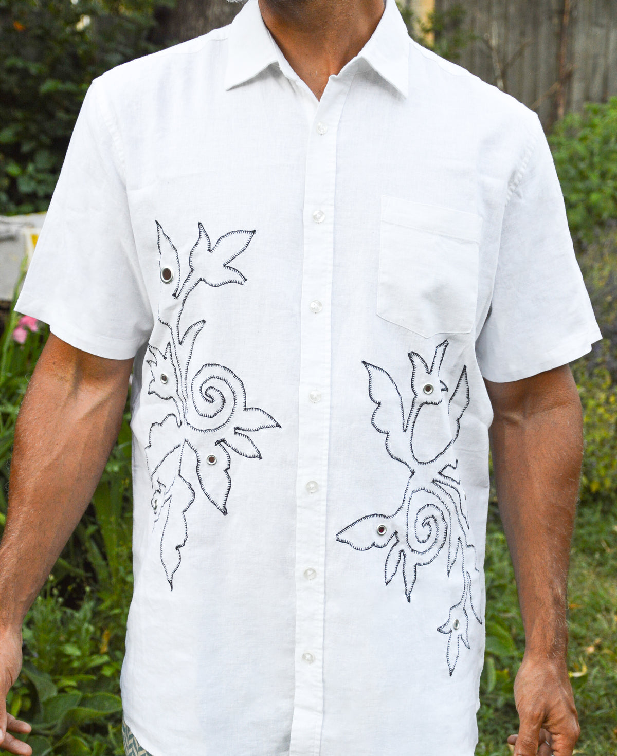 Flower Shirt B&W